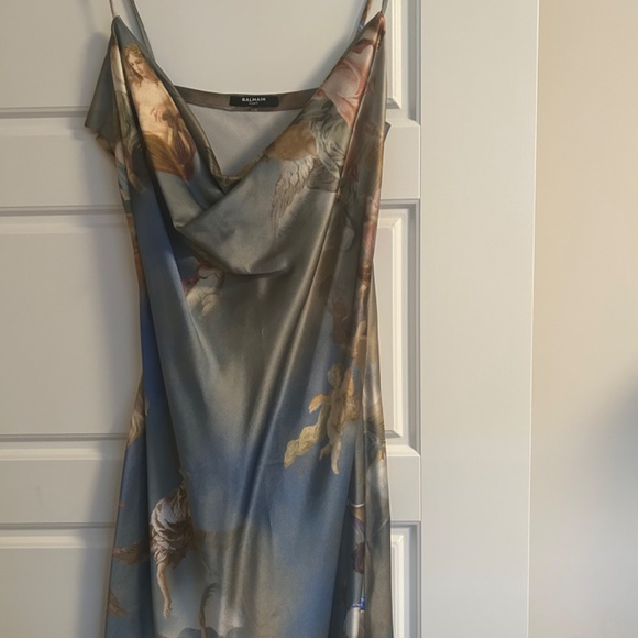 Balmain satin sky mini dress - Picture 2 of 7